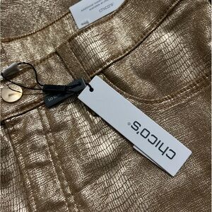 Chico's Metallic Gold Pants 3P (16P)